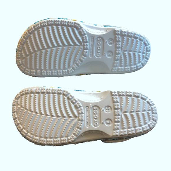 NEW CROCS Custom Bling Baya Seasonal Floral Bedazzled Rhinestones & Pearl Clog - Picture 10 of 12